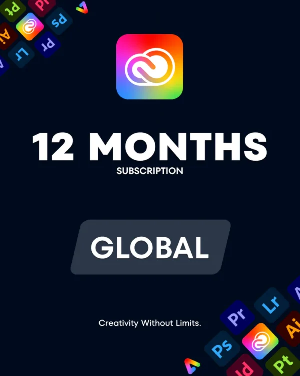 Adobe Creative Cloud Full Suite 1 Year - Private Account  – Worldwide