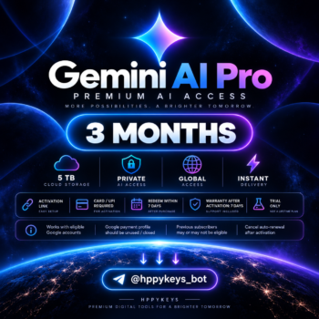 GOOGLE GEMINI AI PRO – 3 MONTHS